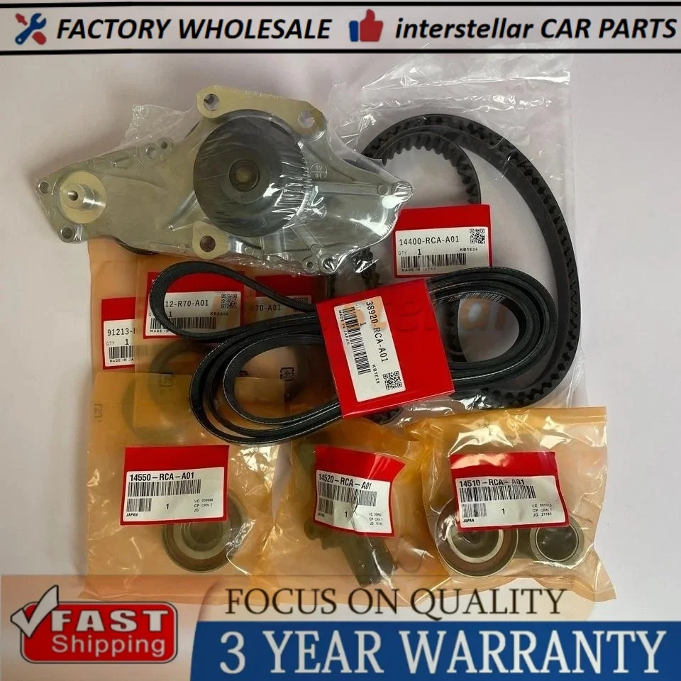 Car Engine Timing Belt Kit Idler Water Pump Crankshaft Cam Seal For ACURA MDX HONDA ODYSSEY PILOT RIDGELINE 3.5L 19200-RDV-J01