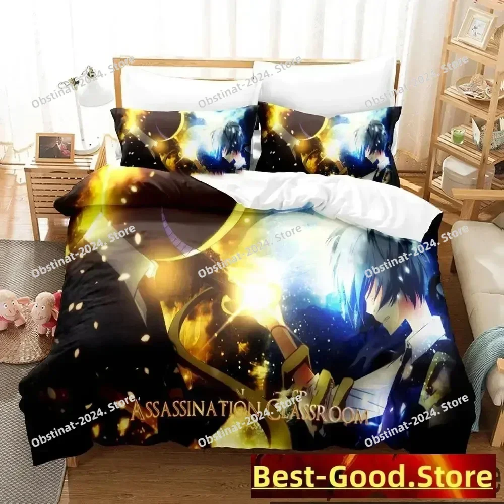 Assassination Classroom Koro-sensei Bedding Set Printed With Pillowcase Bed Duvet Cover Soft Single Double Queen Super King Size