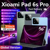 2024 Original Global Version Xioami Pad 6S Pro Tablet 16Gb+1T 11-Inch Hd 4K Android 14 20000Mah 5G Dual Sim Wifi6 Gps Tablet