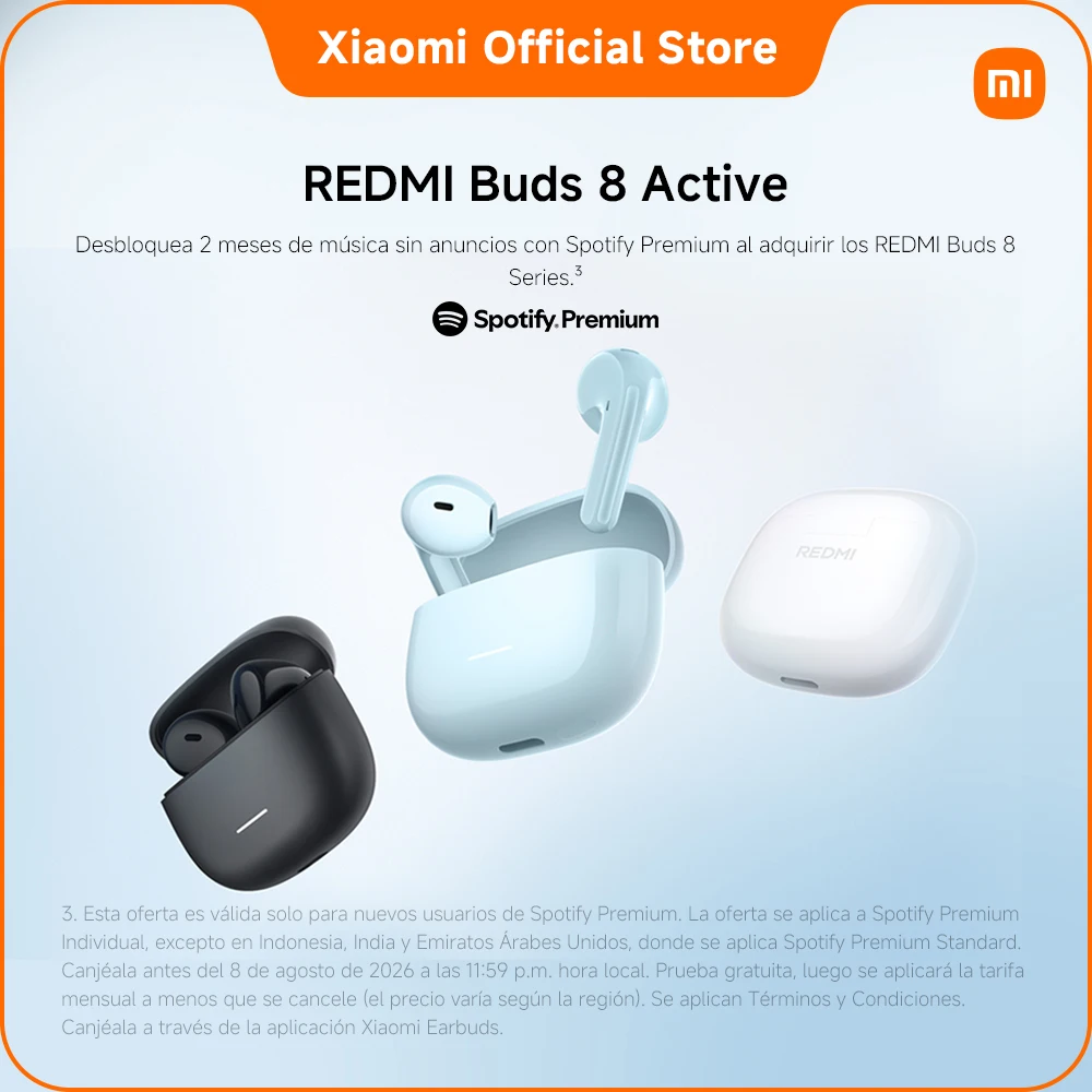 Official | REDMI Buds 8 Active, Tecnología de Reducción de Ruido en Múltiples Ilamadas, Duración de la Batería Mejorada, Curva In-ear Optimizada, Compactos y Cómodos, Potente Controlador de 14,2 mm con Diafragma de Titanio para una Claridad Pura 5