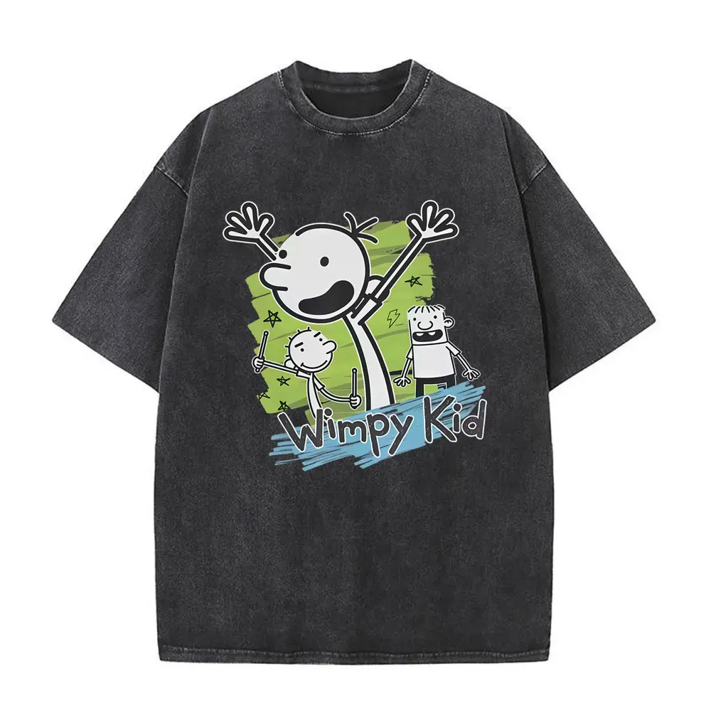 Washed Vintage Loded Diper Graphic T-shirt Men Women Rock Oversized Short Sleeve T-shirts Male Casual Cotton T Shirts Streetwear