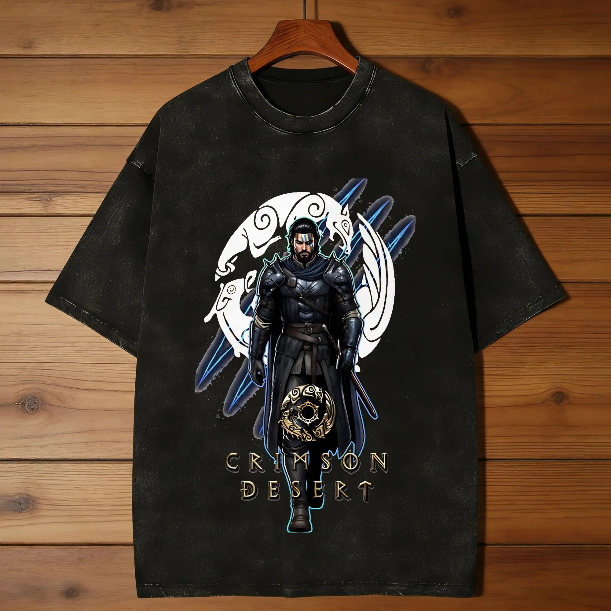 Man T-Shirt Crimson Desert Kliff Washed T-Shirts Harajuku  Summer Tees Y2K Retro Custom DIY Cotton Clothes Gift Idea