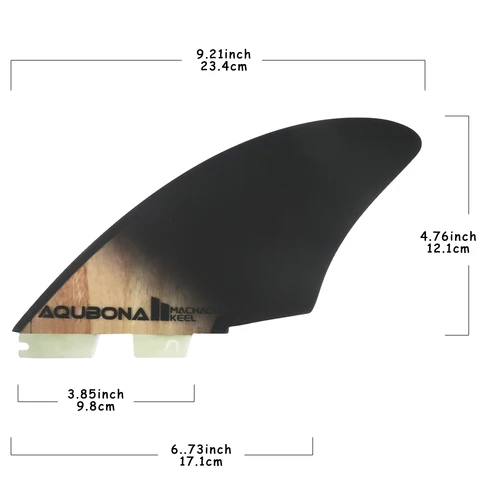 Imagen 2 del producto Aletas de doble quilla para tabla de surf (2 aletas) Tamaños de una sola pestaña de doble pestaña para tabla de surf Longboard Funboard