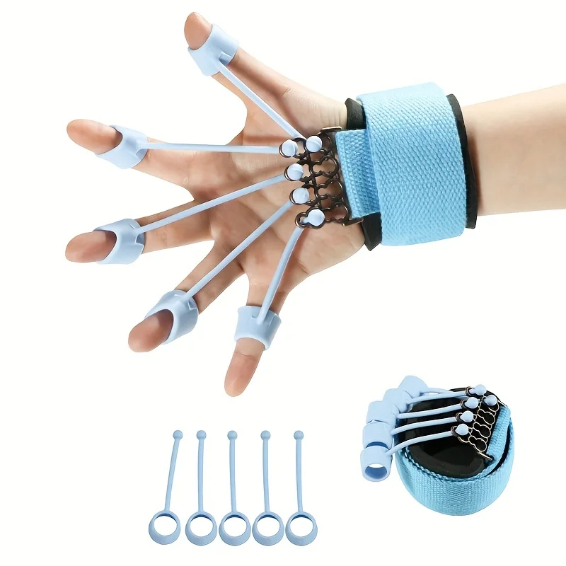 Finger Extensor Exerciser - Silicone Hand Grip Strengthening Trainer with Adjustable Resistance Band, Hand Expander for Enhance