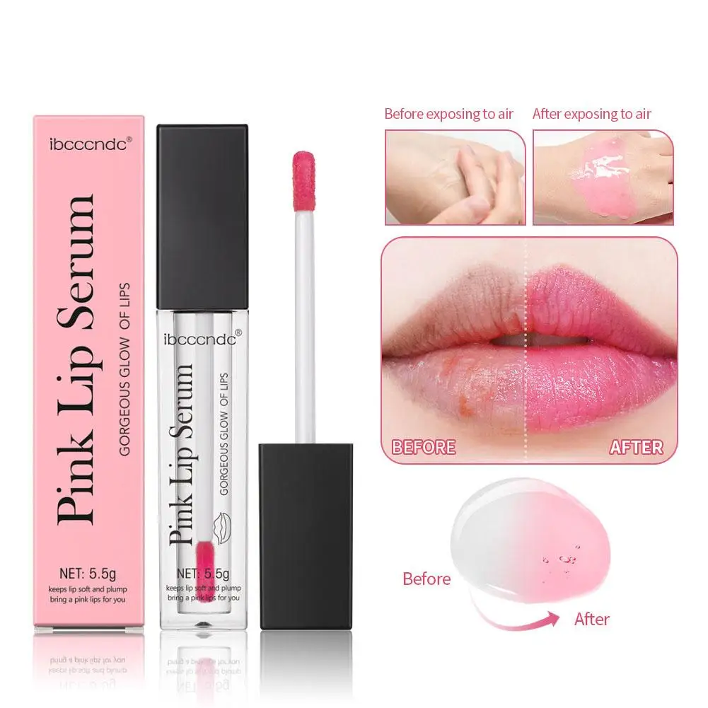 

Natural Pink Tint Lip Serum For Men Lip Pink Lightening Lipstick Bleaching Remove Black Dark Moisturizer Lip Balm Gloss Lip U3H8