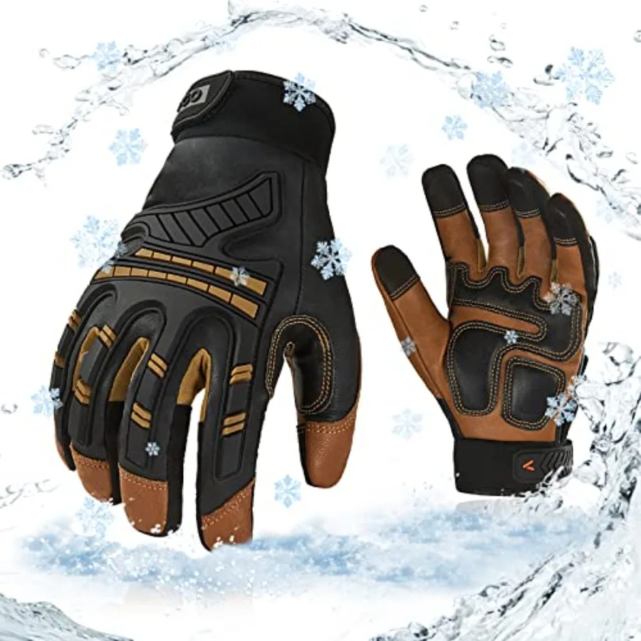 

4℉ or above Winter Waterproof High Dexterity Heavy Duty Mechanic Glove Anti-vibration Anti-abrasion Touchscreen 1 Pair L GA8954