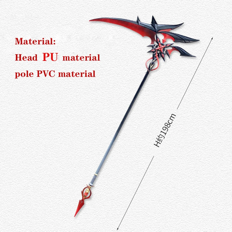 Arlecchino Sickle The Knave Genshin Impact Cosplay Props Weapons Halloween Christmas Fancy Party Costumes Accessories