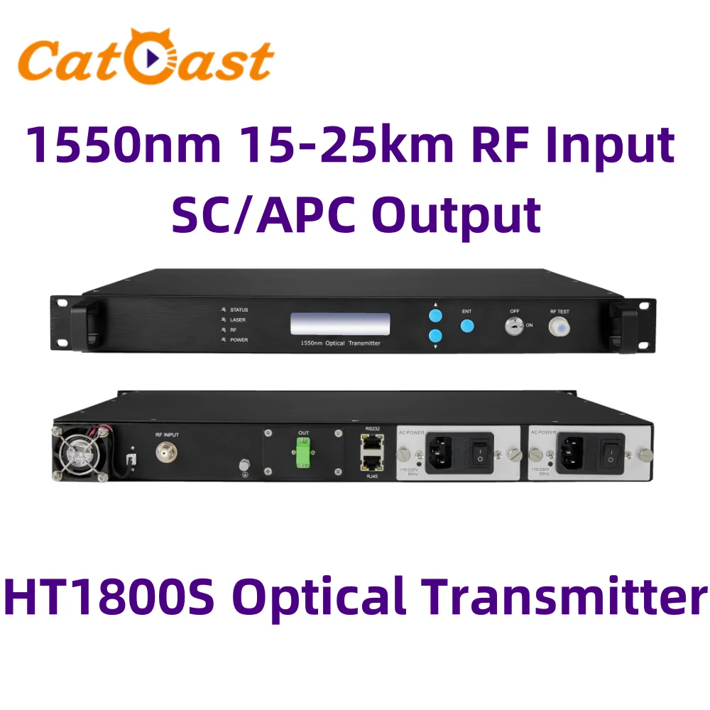 CATV FTTH 1550nm Fiber Optical Transmitter Internally Modulated  RF Input