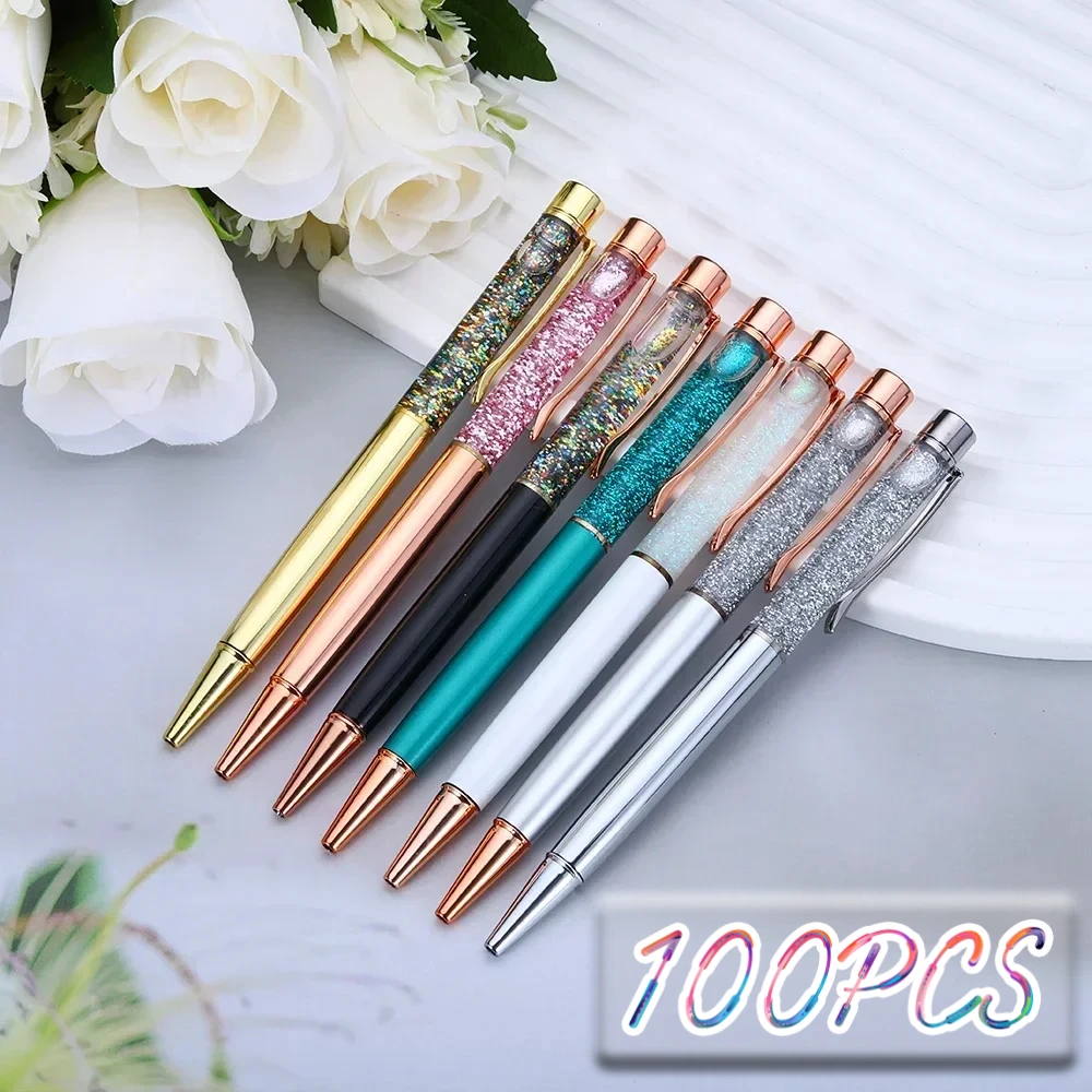 

Ballpoint Pen Beautifully Crystal Ball Point Pens Fashion Colors Creative Stylus Pen for Writing Stationery Office & School Gift