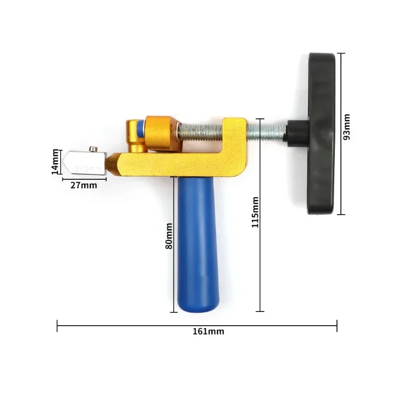 Набор ручных инструментов 2 в 1, керамический резак, нож для разбивания стеклянной плитки, керамический резак, нож для разбивания стеклянной плитки, стальные лезвия, конструкция
