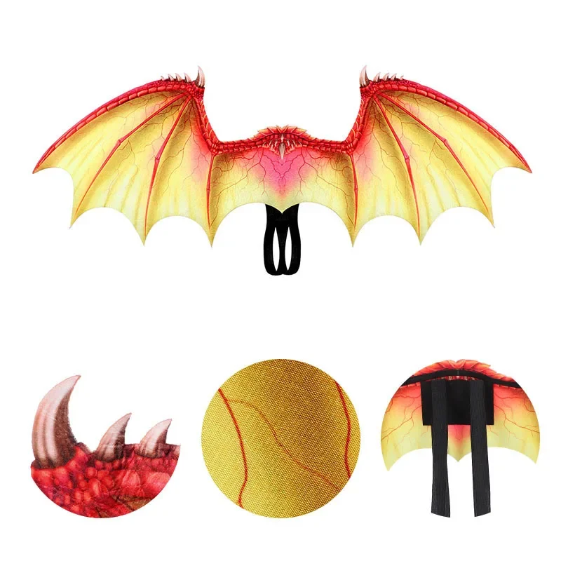 Halloween Carnival Ball Children's Dragon Mask Wing Set COSPLY Party Ball Dragon Dressing