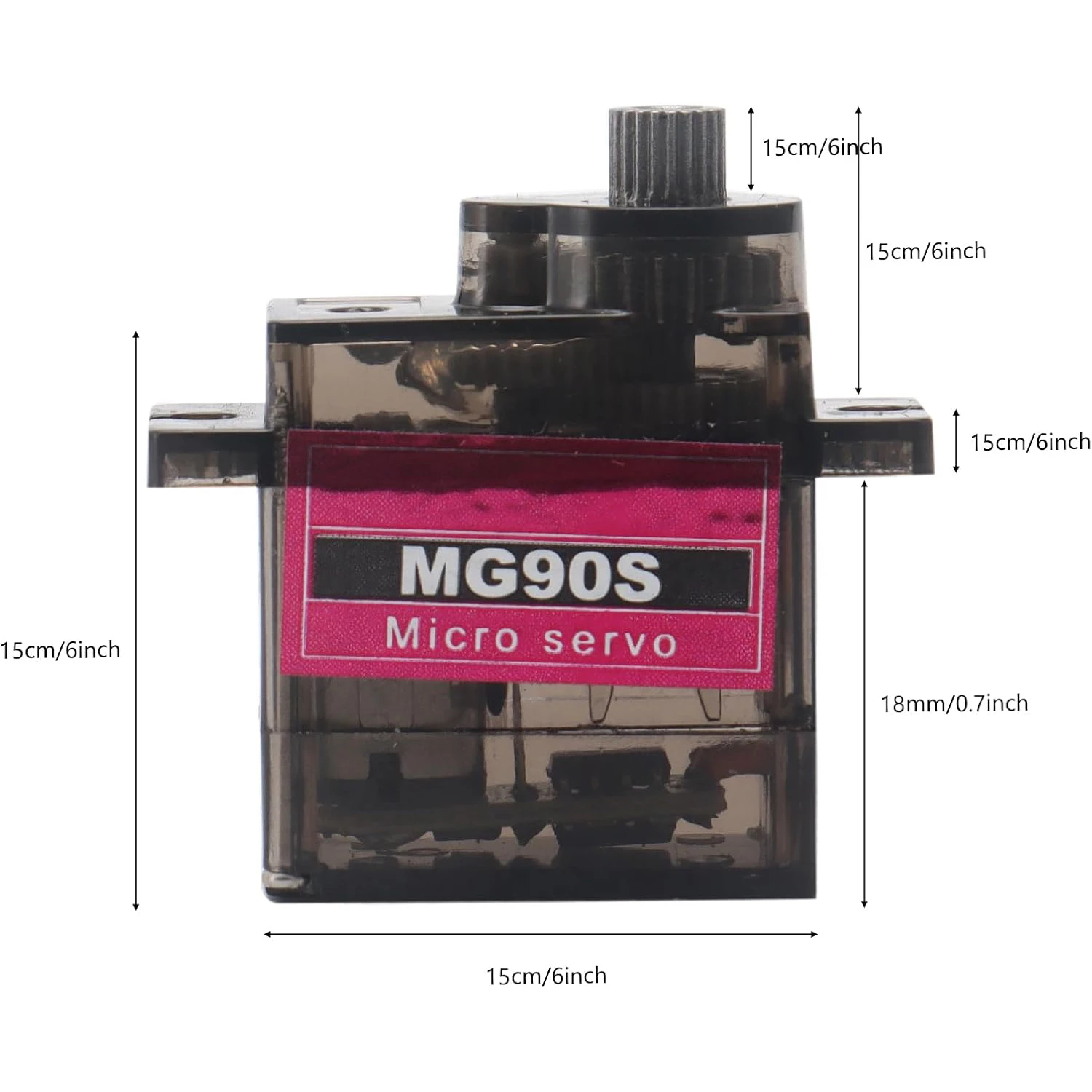 MG90S マイクロサーボ 180 6個 °   サーボモーター 9 グラムギアマイクロサーボモーター RC ロボットアームウォーキングヘリコプター飛行機車ボート用