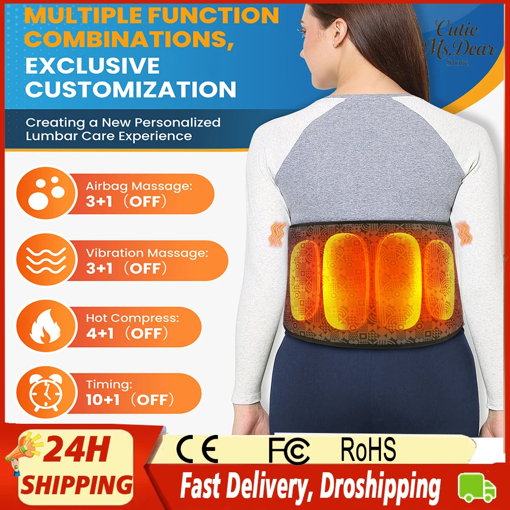 

Воздушный пузырь, массажер для талии, вибрационный пояс с подогревом, воздушное давление, массажер для поясничной тяги, низкая усталость спины, релаксация