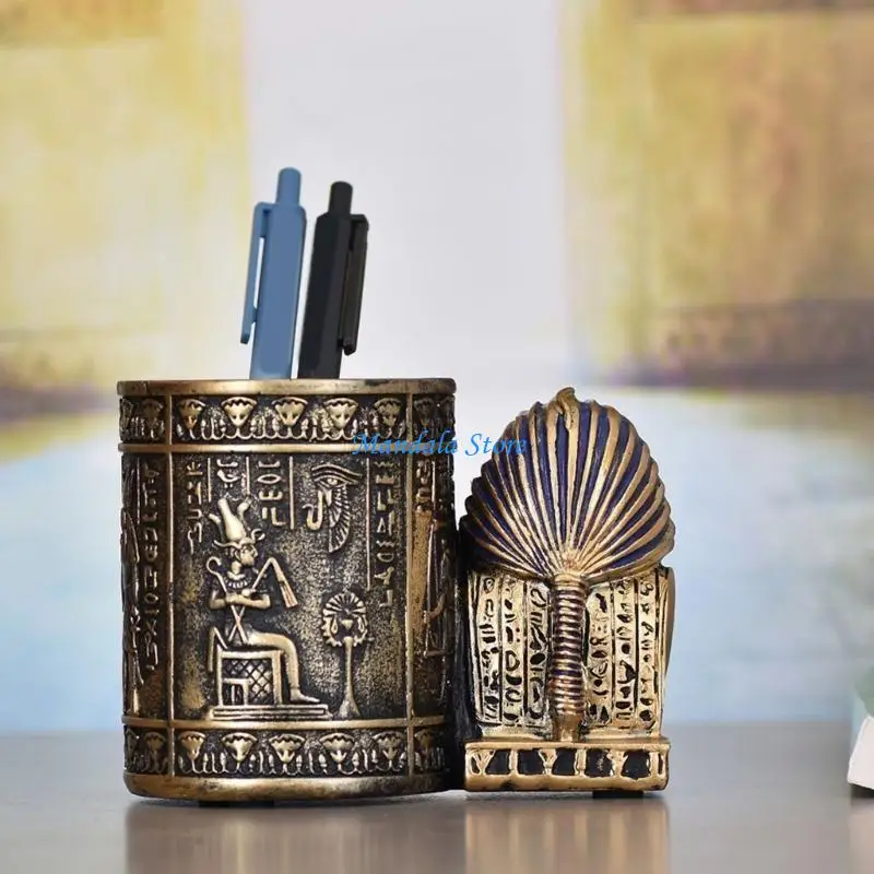 u2jc-egyptian-pharaoh-resins-desktop-decors-functional-storage-cup-for-bookroom-organization