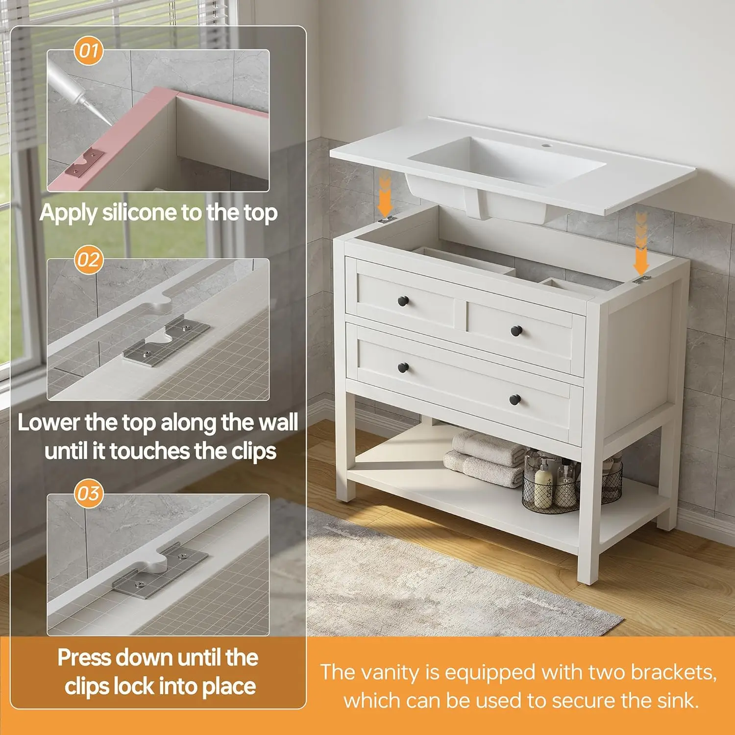 30" Modern Vanity Sink 4