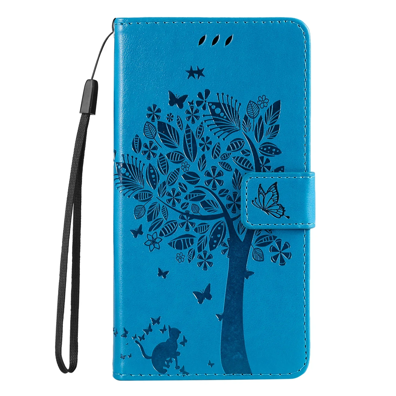 Phone Case for OPPO A17 A57 A77Realme V20 V23 C33 C30 Narzo 50i Prime Reno 8 Pro Synjolly Flip Card Wallet Case Tree Stand Cover