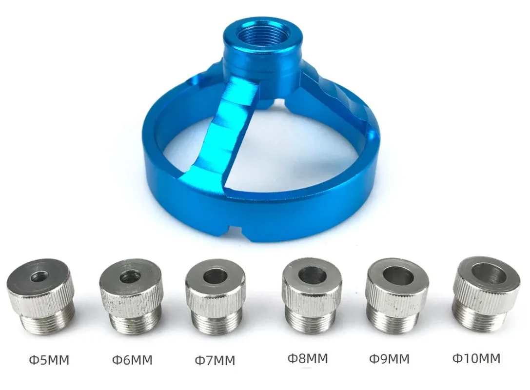 Oem 5/6/7/8/9/10mm Vertical Drill Guide Fixture Aluminum Alloy Hole Puncher Locator Jig Hinged Hole Opener Woodworking Toolsl