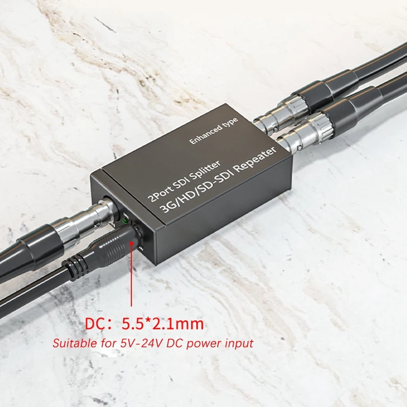 Smart-SDI Разветвитель 1 X 2 Мультимедийный разветвитель SDI 1080P Расширитель 60 Гц Адаптер с 1 на 2 порта Вилка европейского стандарта