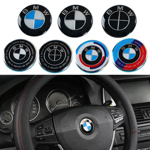 45mm BMW 자동차 핸들 커버 스티커 엠블럼 로고 BMW E70 E83 E39 E46 E90 E87 E53 F07 F10 F11 F18 G01 G02 G05 G07 G20