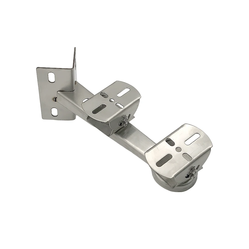25cm Length Stainless Steel Dual Surveillance Camera Mounting Bracket 90 Degree Wall Corner Mount Holder for Two Cameras Install