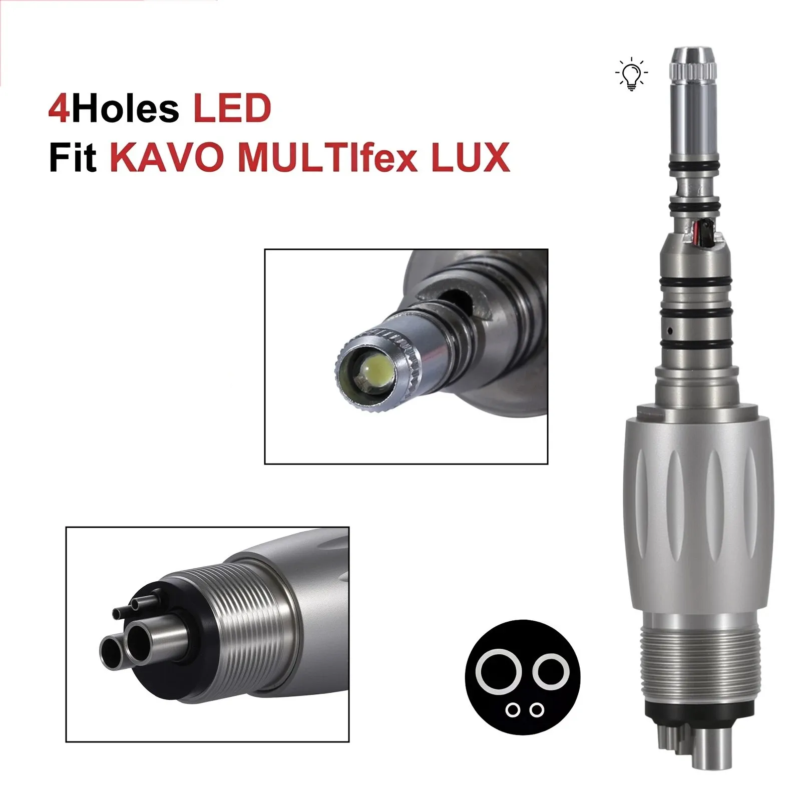 Dental LED E-generator Quick Coupler 4 Hole For Kavo Fiber Optic High Speed Handpiece