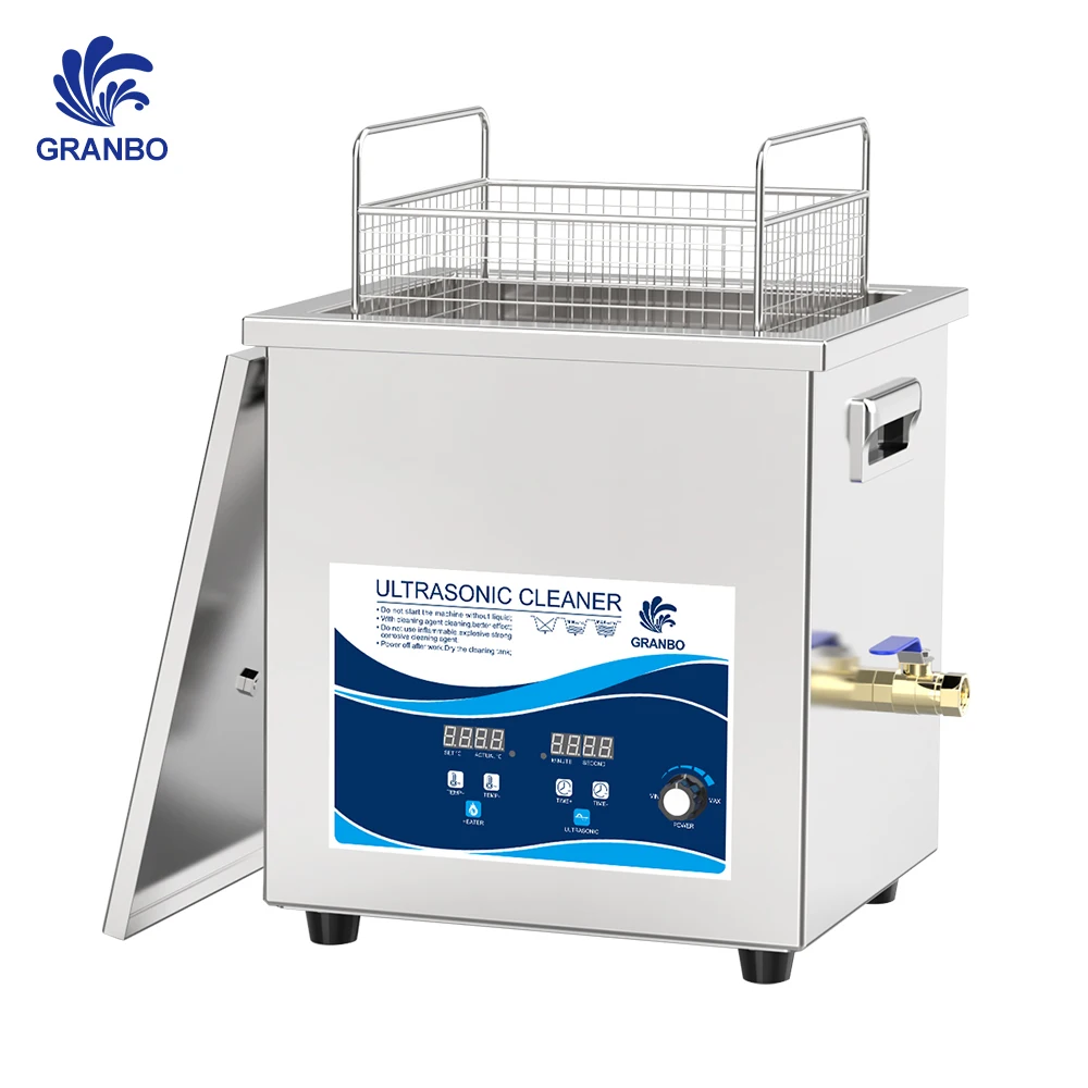 

Granbosonic Benchtop 14L 300W Industrial Ultrasonic Cleaner Durable SUS304 Tank 28KHz 40KHz Power Adjustable Laboratory Tools