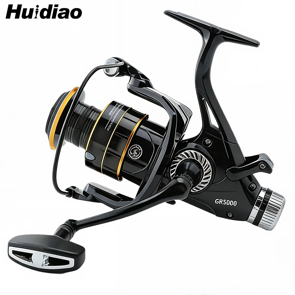 Huidiao Bite Runner Spinnrolle 3000–7000 4+1BB Zero Play 4,7:1/5,2:1 Übersetzungsverhältnis vorne und hinten Drag Angelrolle zum Karpfenangeln