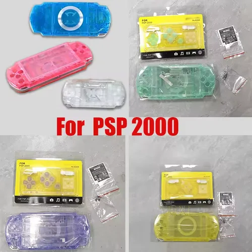 Imagen 1 del producto Carcasa Completa Profesional, Kit de Botones y Cubierta de Carcasa Completa con Adhesivo de Repuesto para Accesorios de Consola PSP 2000