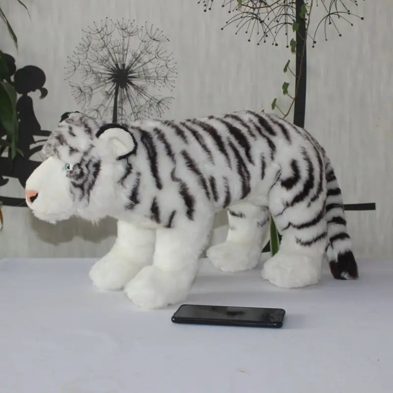 

big plush real life high quality tiger toy standing tiger doll soft gift about 53cm