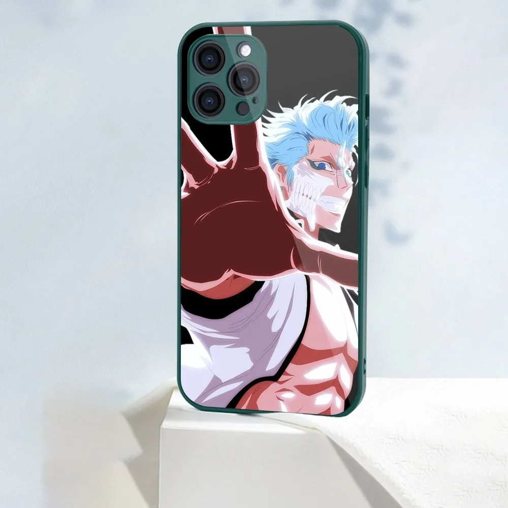 Bleach Grimmjow Mobile Cell Phone Case for iPhone 15 14 13 12 11 Pro Max X XR XS 8 7 Plus Liquid Glass Phone Cover Funda image 5