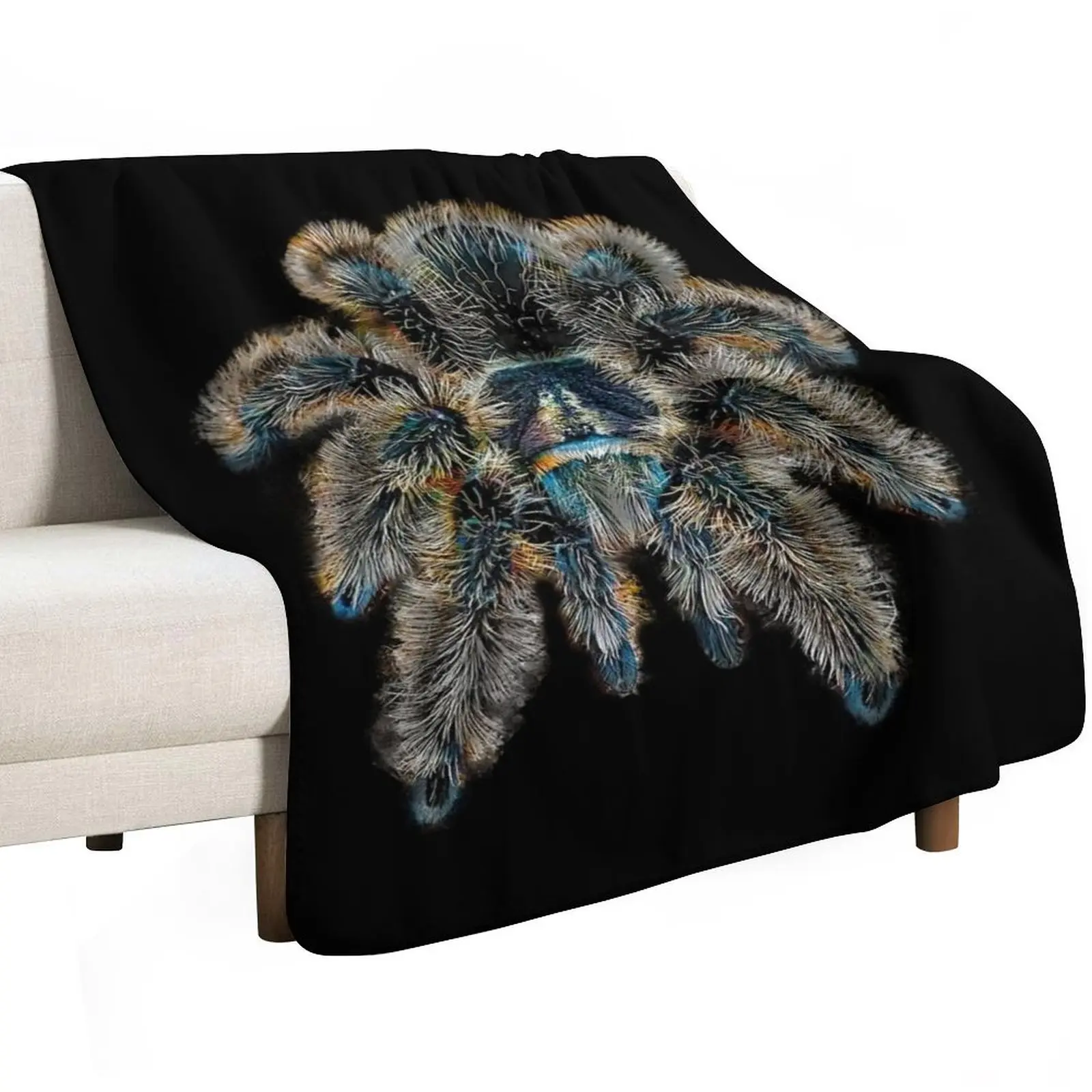 Curly Hair Wooly Tarantula Spider Throw Blanket Thin For Baby halloween Thermal warm winter Picnic Blankets