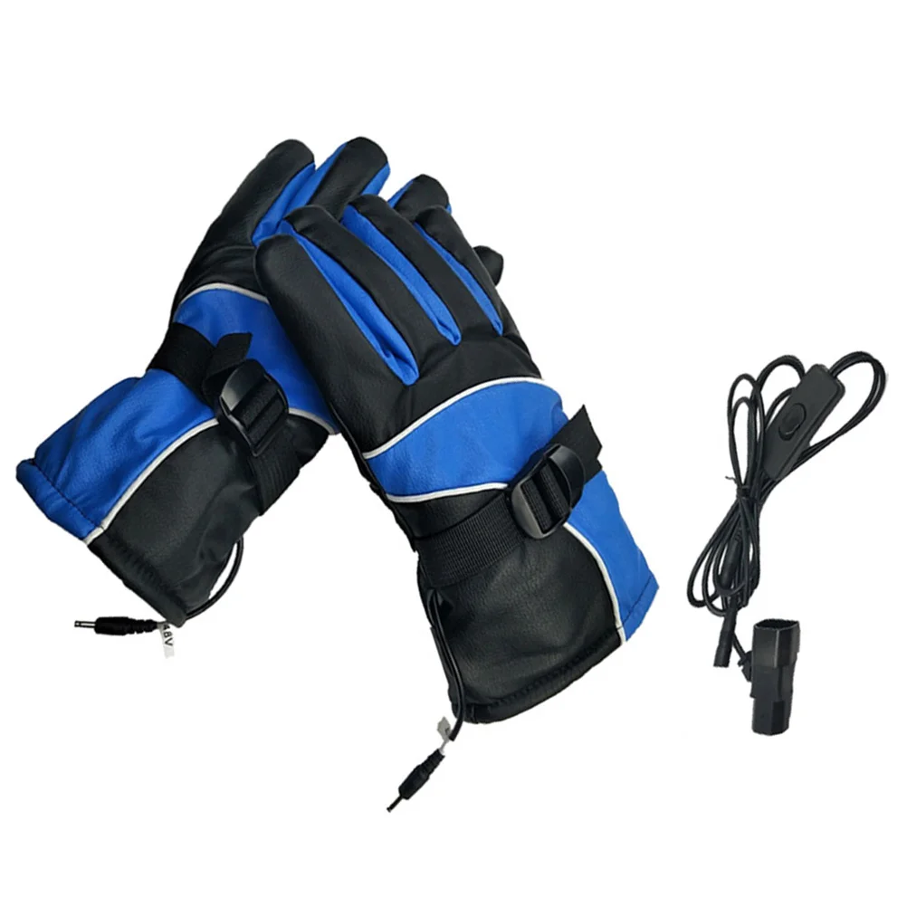 

Electric Heated Gloves Motorcycle Riding Waterproof Warm Thermal Gloves Touch Screen Blue 48V Outdoor Hand Protection