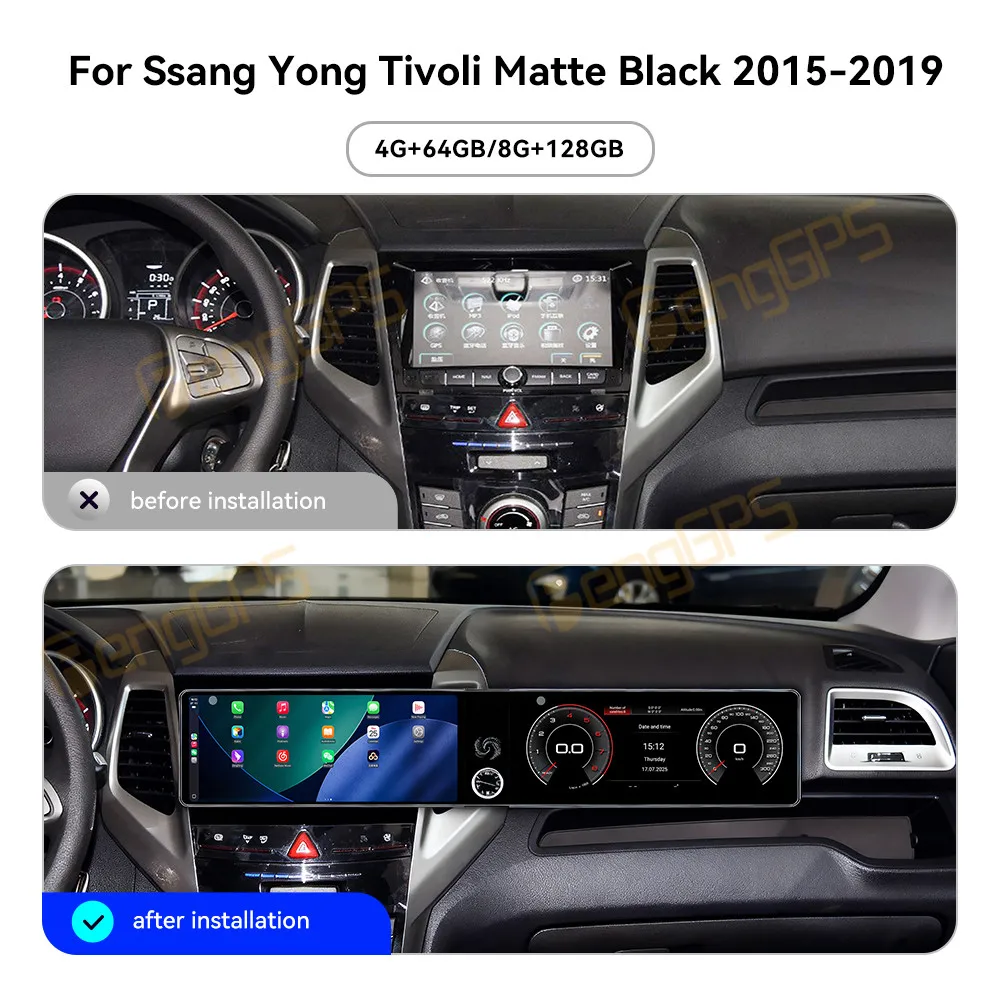 Car Accessories Radio For Ssang Yong Tivoli 2015-2019 Android Auto GPS Navigation Multimedia Stereo Receiver Head Unit