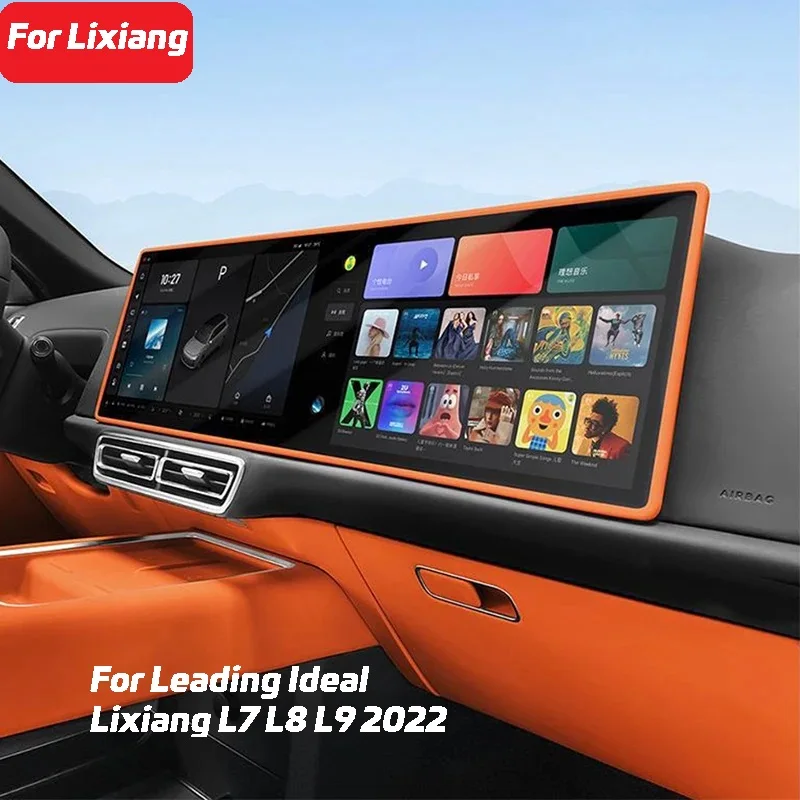 

For Leading Ideal LiXiang L7 L8 L9 2022 2023 Silicone Screen Frame Display Edge Protector Central Control Protective Cover