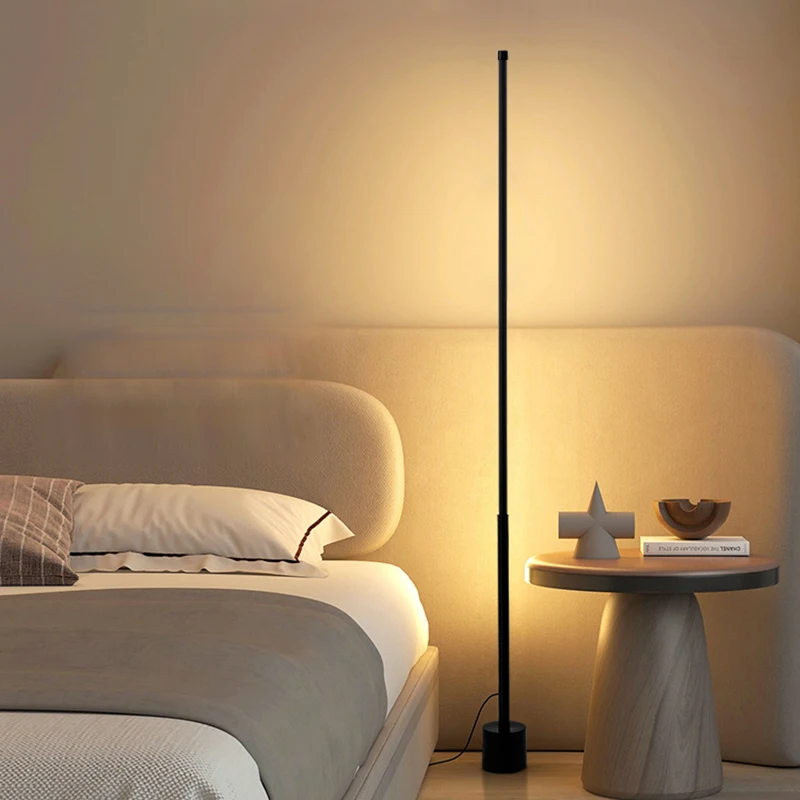 Minimalist Corner Floor Lamp 2700K-6500K Dimmable LED Night Light Modern Standing Mood Lamp with Remote Control for Living Room