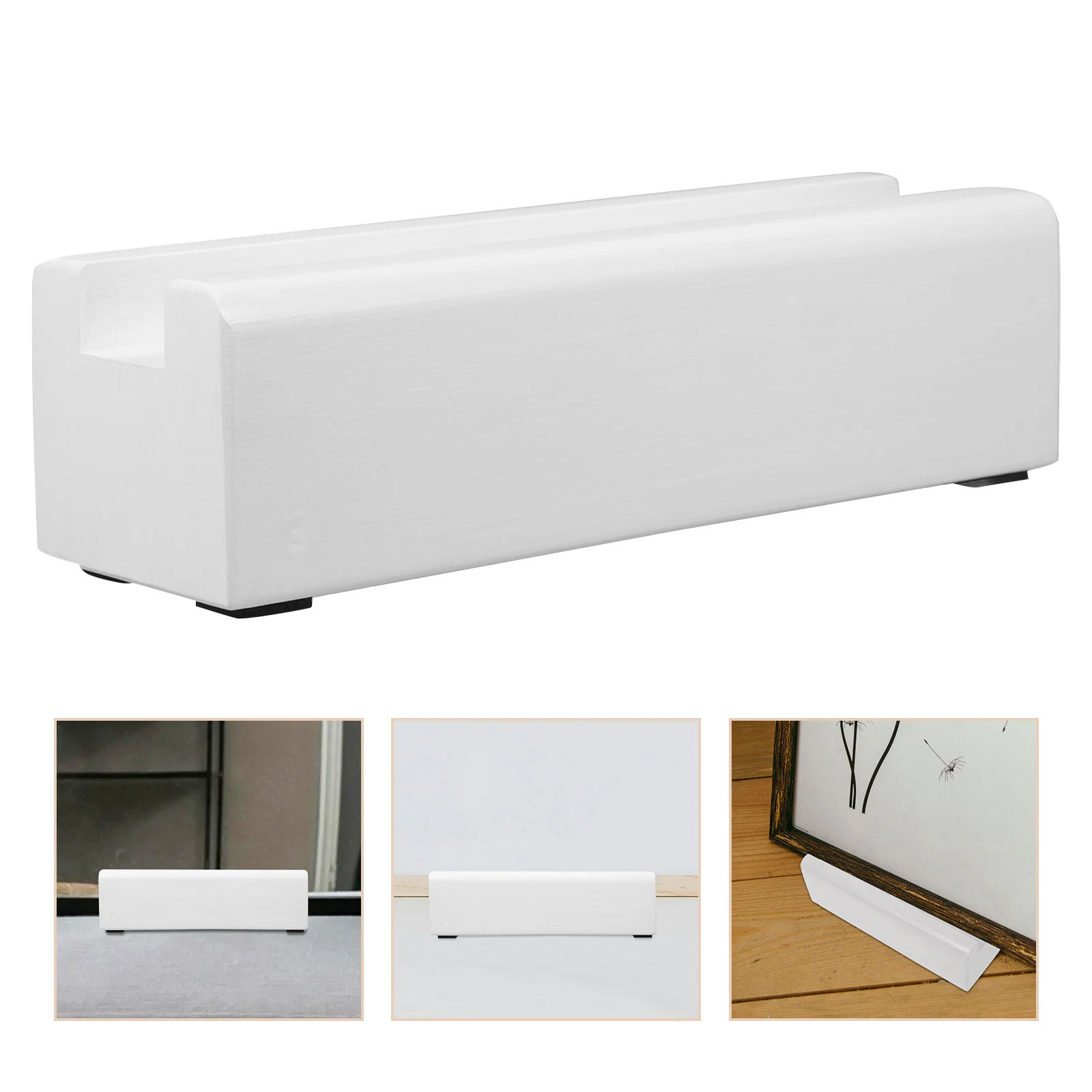 

Floor Mirror Base Stand up Support Painting Artwork Rack Light Luxury White Wooden