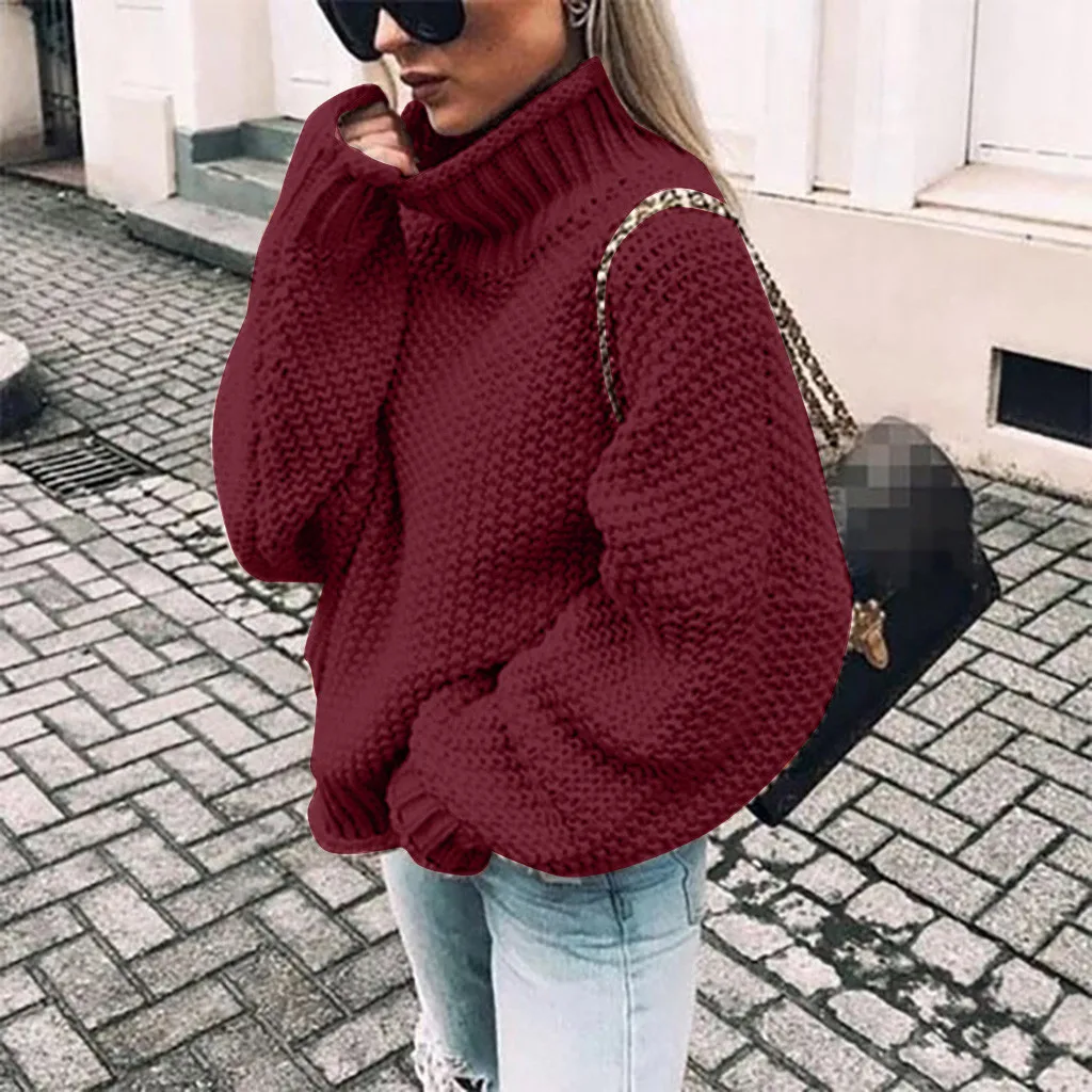 Autumn Winter Knit Solid Sweaters Women Oversize Pullovers Sweater Hip Hop Unisex Jumper Ladies Retro Couples Tops For Women