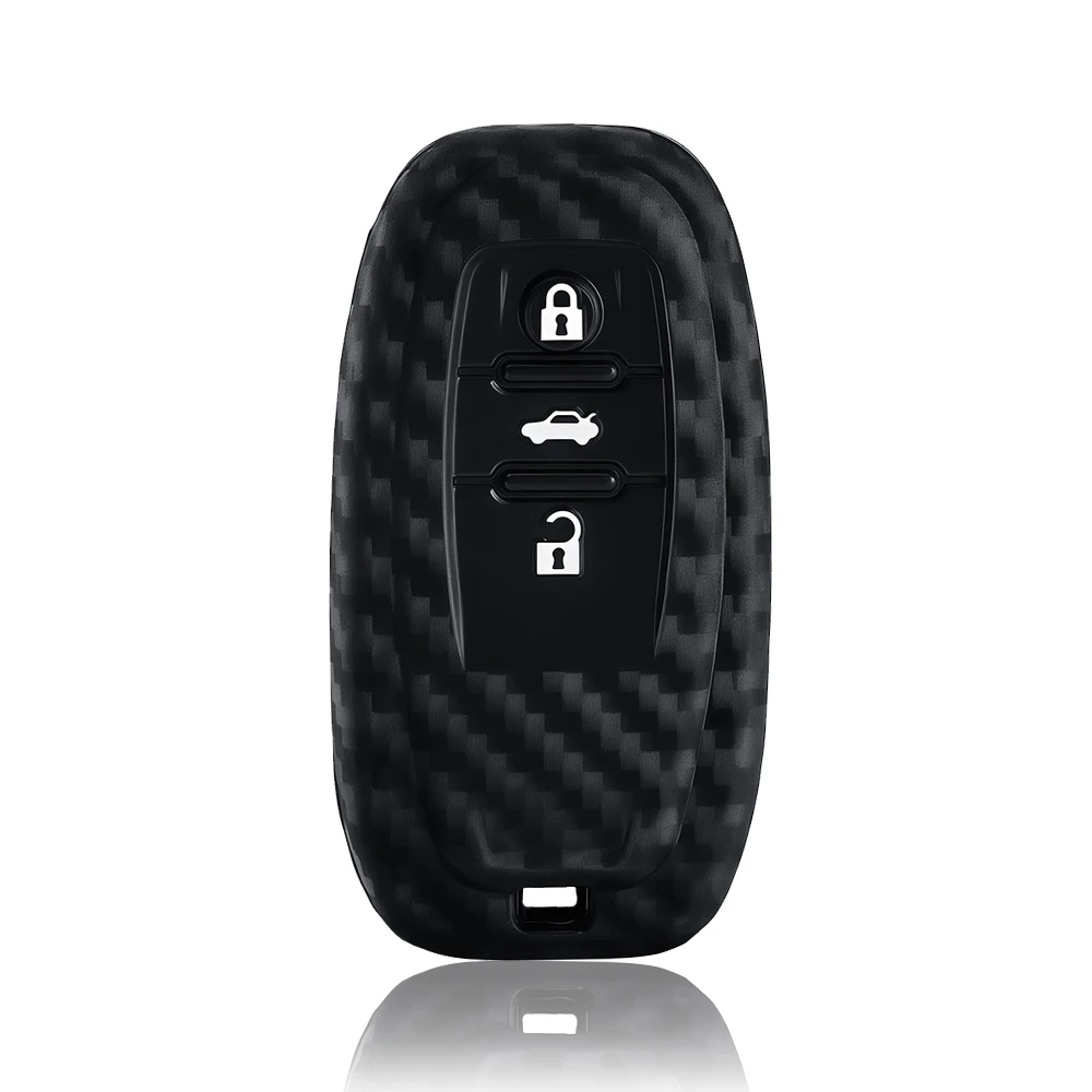 Hot Silicone Remote Control Car Key Cover Case Wallet for Audi Q7 A6 C7 A1 A5 A4 B9 A3 A6 C5 Q5 3 Buttons Keyless Accessories