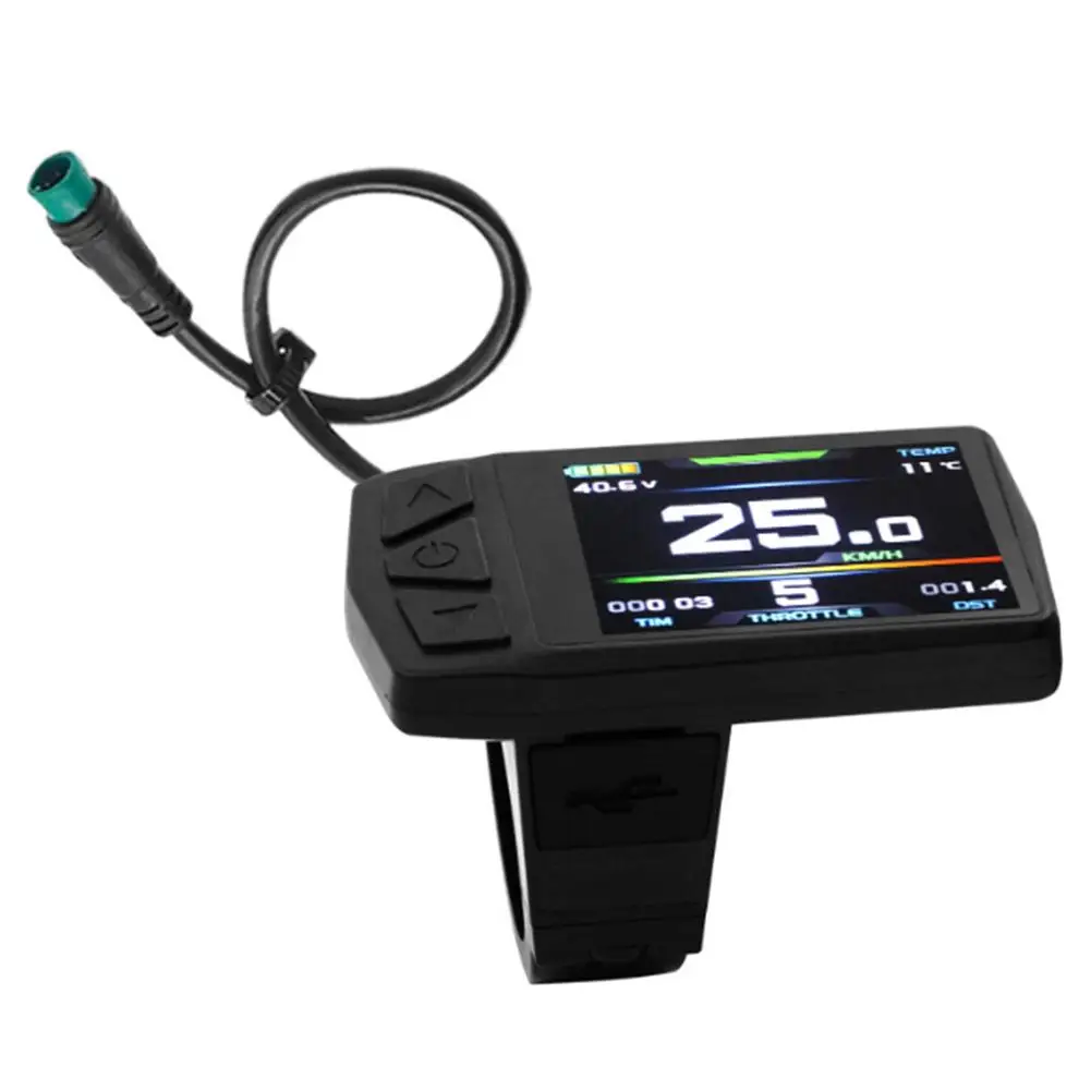 

Bicycle Accessory Color Screen LCD Meter for KT Controllers Features Charging Function and Enhanced Signal Accuracy