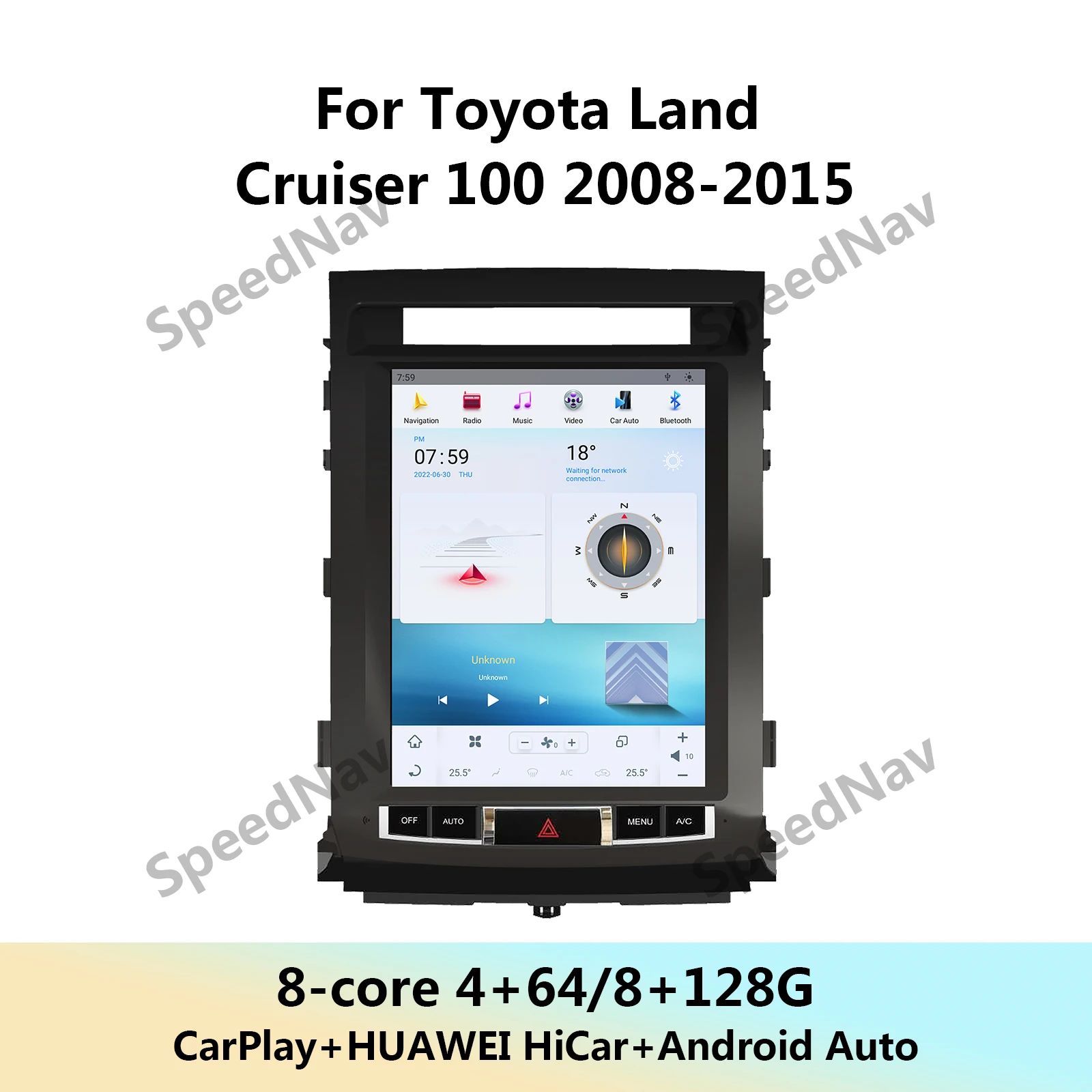 

Автомобильный мультимедийный плеер для Toyota Land Cruiser 100 2008-2015, Android 13, радио, стерео экран, интеллектуальные системы, аудио головное устройство