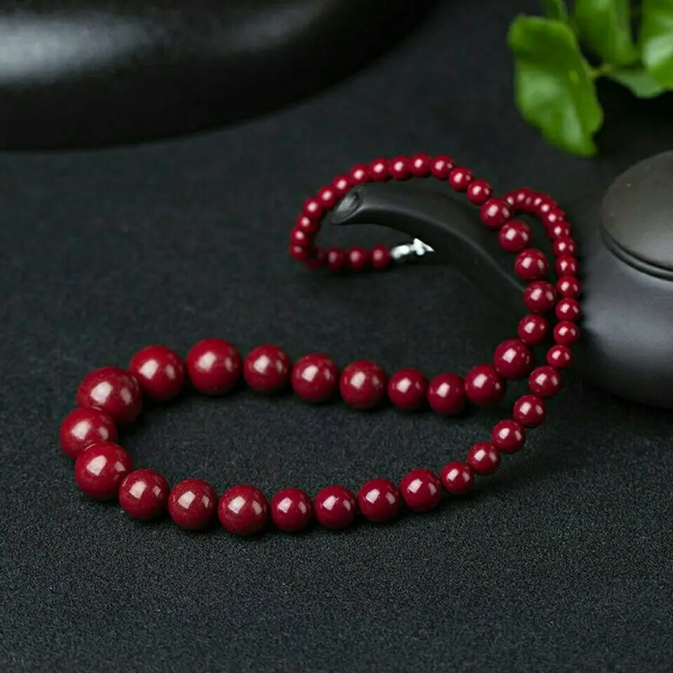 

New Cinnabar Tower Chain Pendant, Pure Purple Gold Sand Genuine Necklace, Women's Collarbone Chain.
