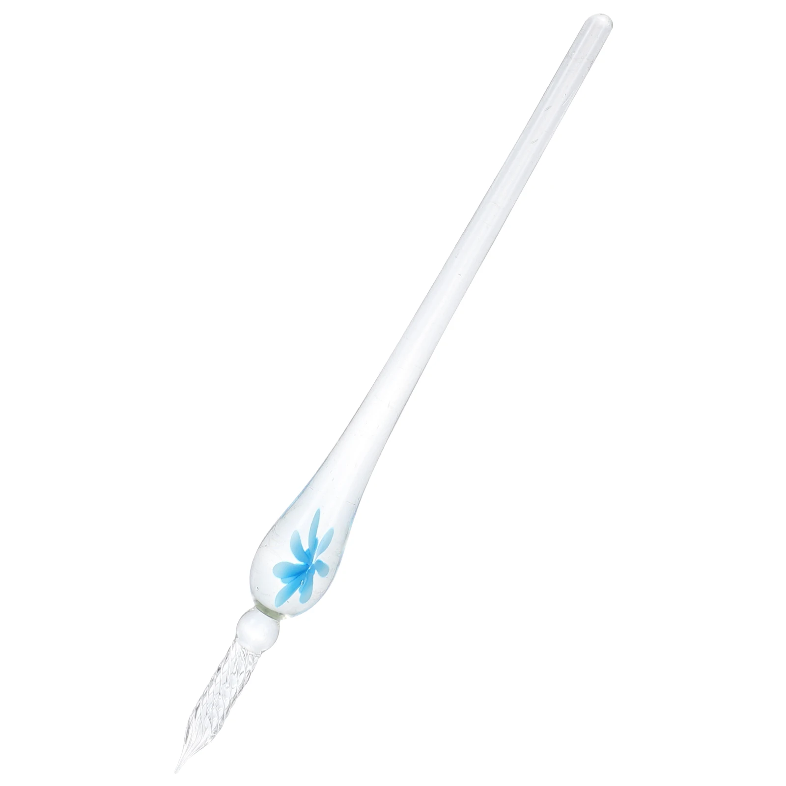 

Handmade Glass Dip Pen Vintage Clear Crystal Signature Calligraphy Practice Drawing Ink Writing Convenient Gift