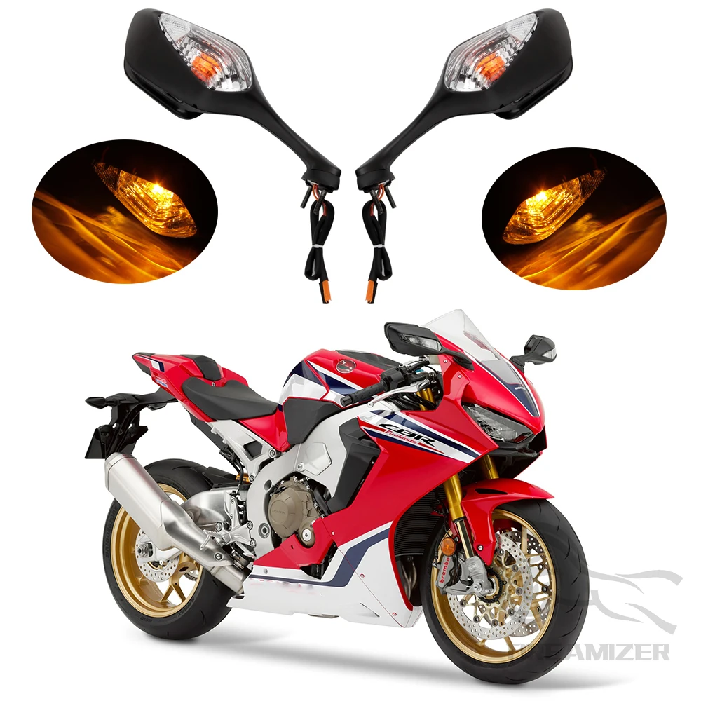 

Rearview Mirrors With Turn Signals Light LED For Honda CBR1000RR 2008-2016 /VFR1200 2010-2012