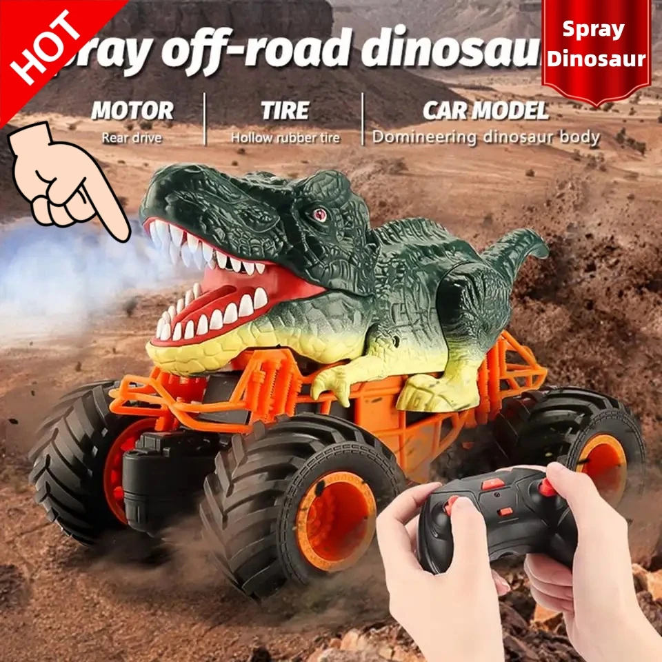 Coche de dinosaurio con Control remoto para niños, juguete de escalada en roca, vehículo Rc, escala 1:18, 2,4G, regalo de cumpleaños, 4-7