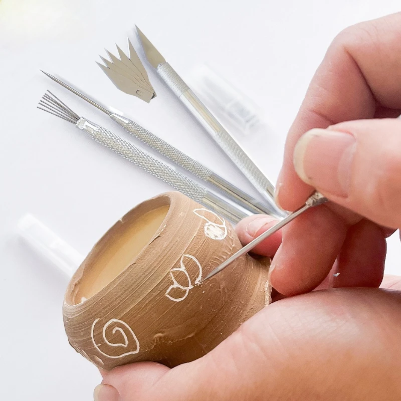 

Керамические инструменты, нож для резьбы, игла для деталей, сверхлегкая глина, инструмент для полимерной текстуры, мягкая глина, скульптура, вспомогательный инструмент для моделирования