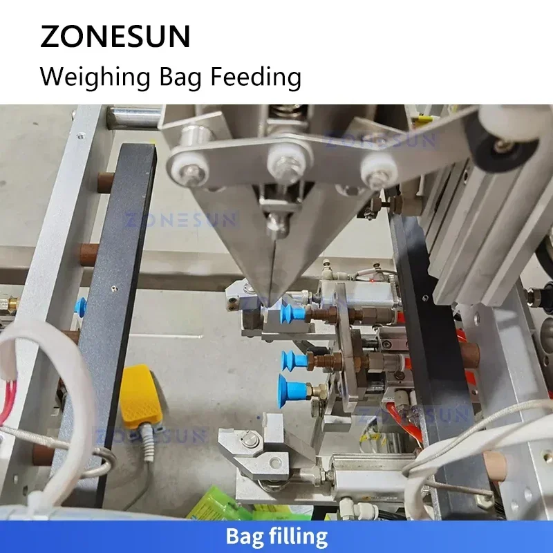 Zonesun – Machine d'emballage de granulés, peseuse multi-têtes, Machine de remplissage de pochettes préfabriquées, ZS-CZP320