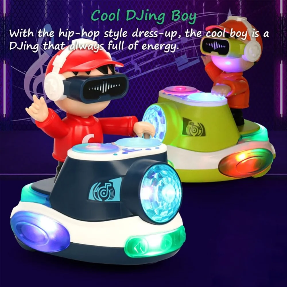 Toddler DJ Musical Toy with Lights, Interactive Scratch Plate & Dance Mode - Early Music Discovery & Sensory Play