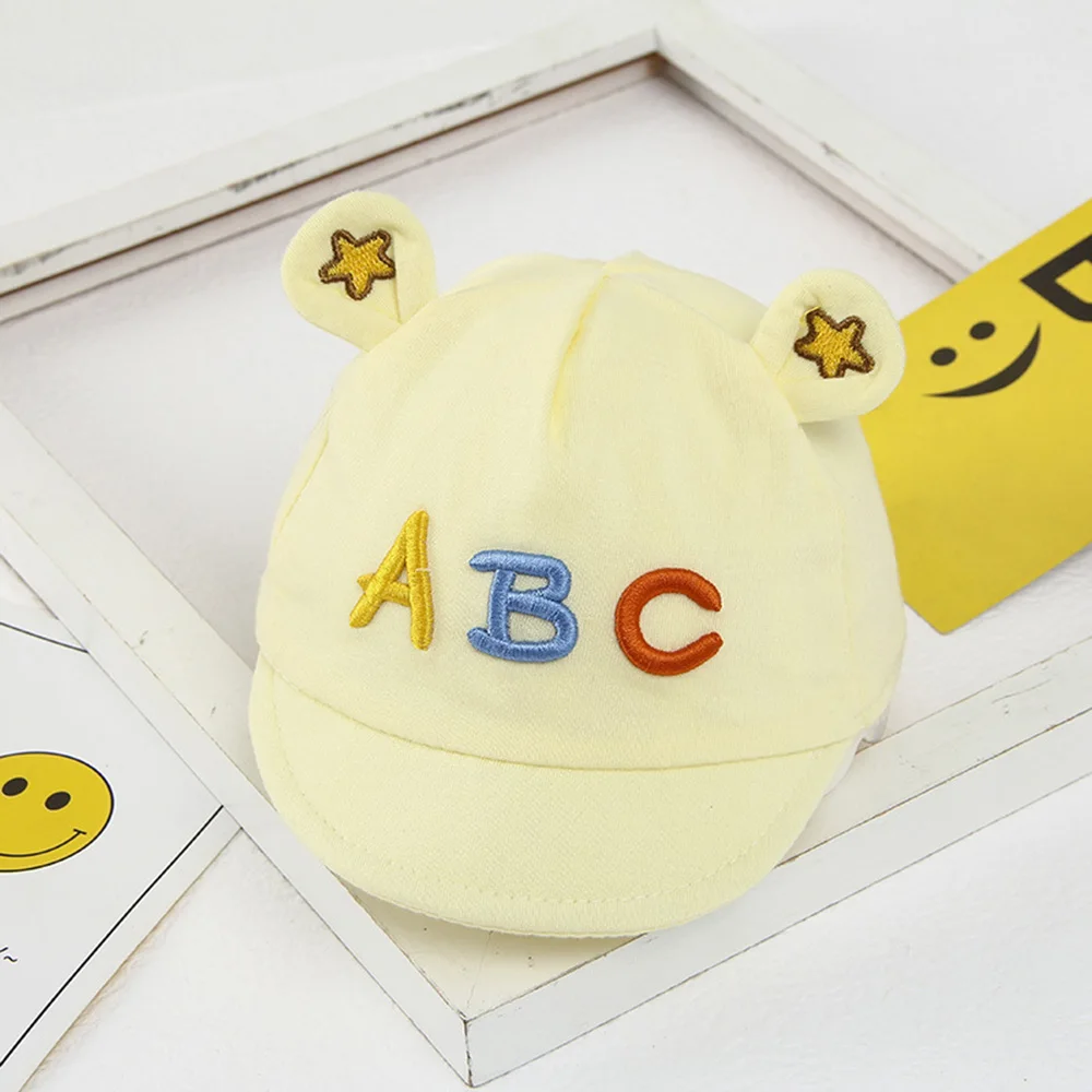 Cotton Baby Boys Girls Letter ABC Hats Spring Autumn Cute Peaked Cap Sun Hat Baseball Caps For Newborn Kids 0-8 Month