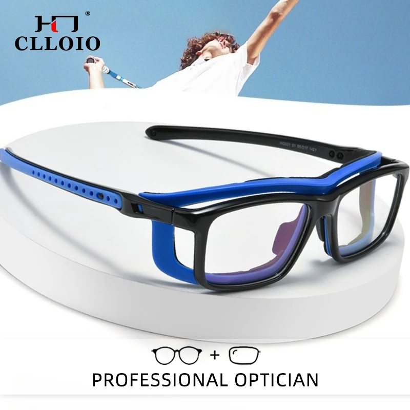 

CLLOIO Sporty Anti-Collision Ultralight Myopia Glasses For Basketball Outdoor Cycling Progressive Prescription Reading Glasses