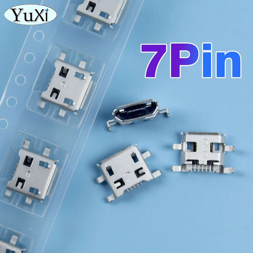 10Pcs 7Pin Micro USB Connector Charging Port Jack Socket For Samsung W2013 S7562 I9080 I519 W889 C3533 Repair Parts